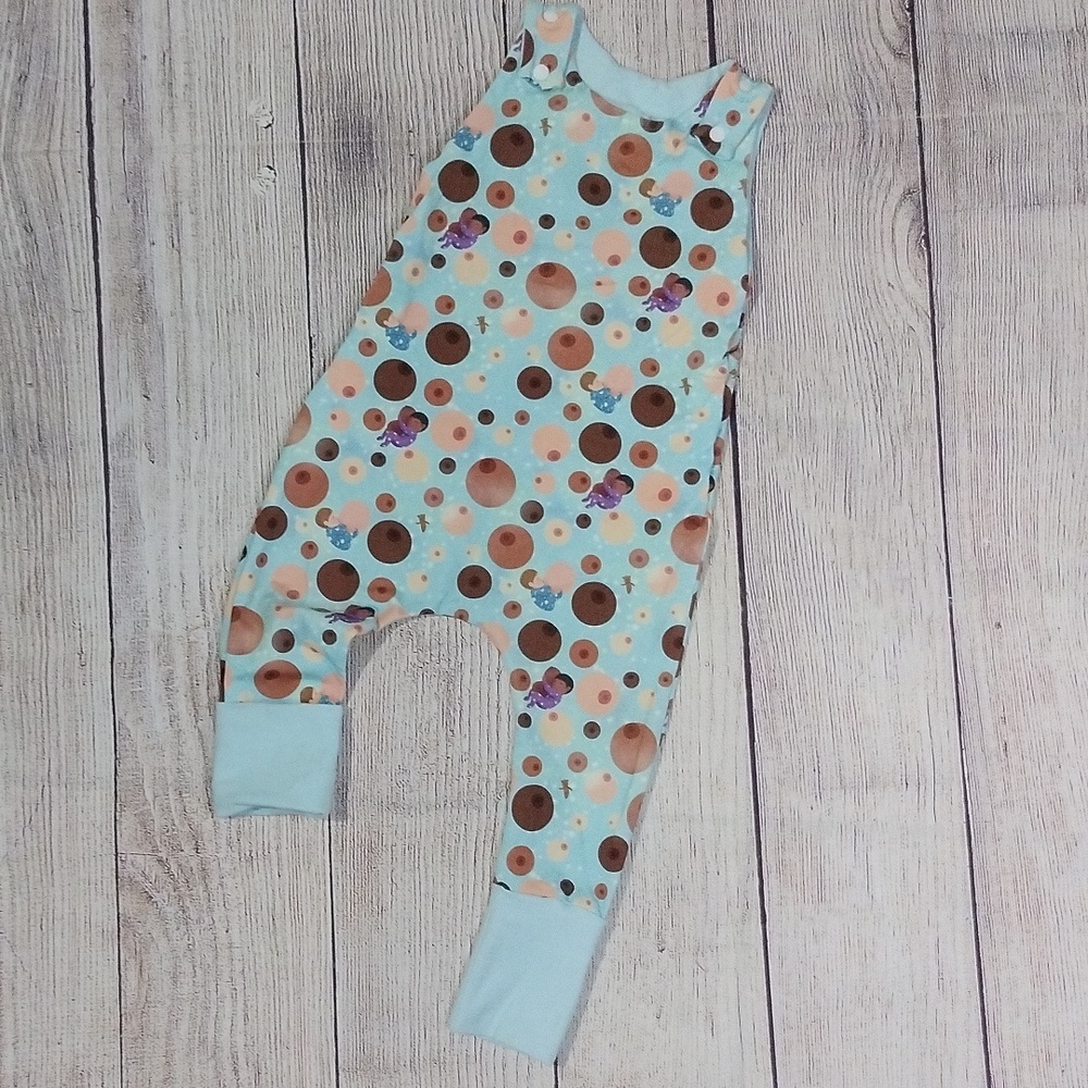 Custom Made ADJUSTABLE Grow-With-Me Infant/Toddler Romper 6m-4+y Baby dreams